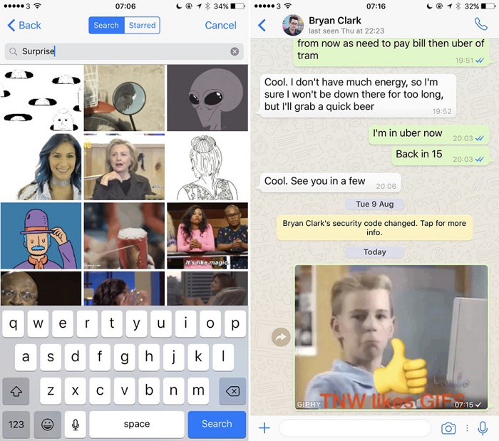 Como enviar GIFs no WhatsApp para iPhone