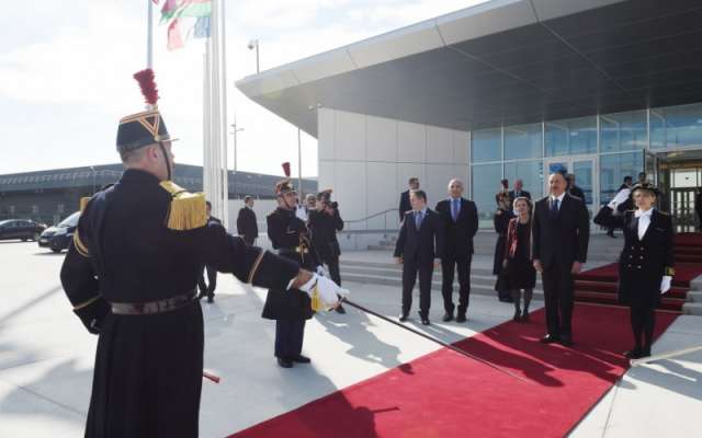 Le Pr Sident Ilham Aliyev Est Arriv En France Pour Une Visite