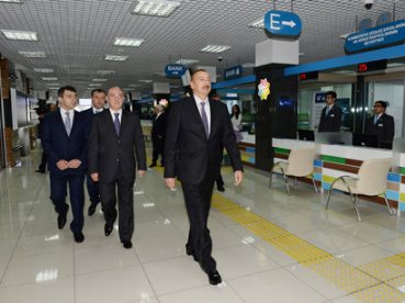 Azerbaijani President attends opening of `ASAN Xidmet` Center No 3 in Baku - PHOTO