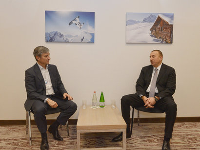 İlham Əliyev "Microsoft”un prezidenti ilə görüşüb