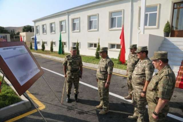 Azerbaijani Defense Minister inaugurates new military unit on front line
