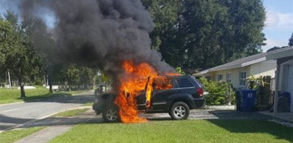 Le Galaxy Note 7 explose et met le feu à sa voiture