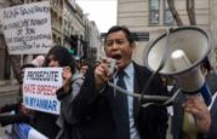 La Nobel de la Paz, Suu Kyi, es recibida en Londres con protestas