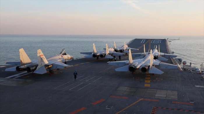 China efectúa primeros ejercicios de portaaviones junto a Corea
