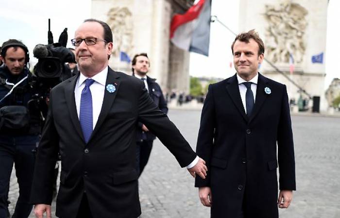 Macron und Hollande erinnern an Kriegsende