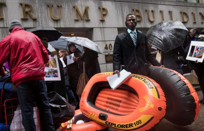 Protesta en Nueva York contra la política migratoria de Trump
