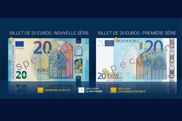 Le nouveau billet de 20 euros arrive le 25 novembre