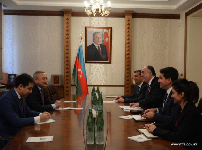 Elmar Mammadyarov a reçu l’ambassadeur du Kazakhstan en Azerbaïdjan