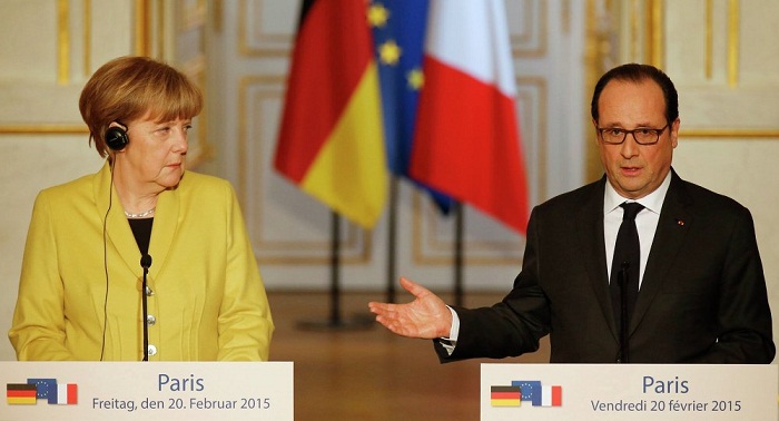 Hollande et Merkel en symbiose sur les crises qui ravagent le monde 