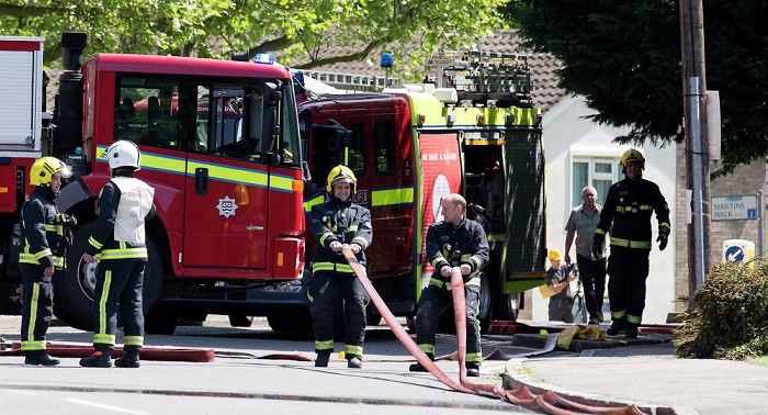 Over 70 firefighters tackle blaze at London