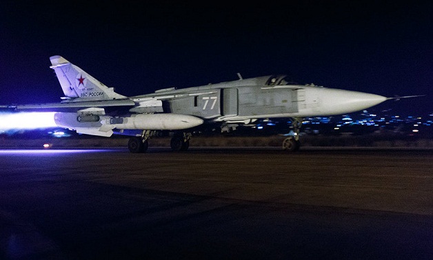 Russian Su-24M Bomber Jets Return From Syria to Airbase in Ural Russian Su-24M Bomber Jets Return From Syria to Airbase in Ural