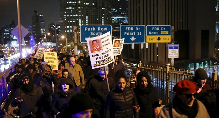 Protests held in US over officers` non-indictment in murder of black teen