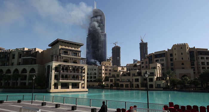 UAE police deny man died during Dubai skyscraper fire UAE police deny man died during Dubai skyscraper fire