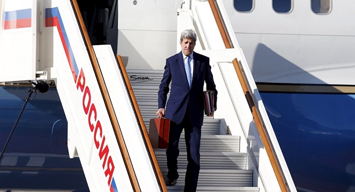 US State Secretary Kerry arrives in Moscow for two-day visit