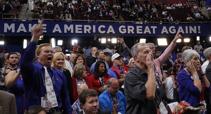 Cleveland police arrest 18 when demonstrators burn US flag
