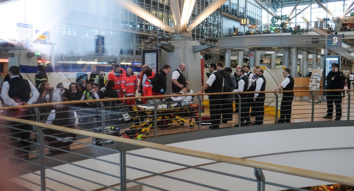 Hamburg Airport evacuated after over 50 people poisoned by unknown gas 