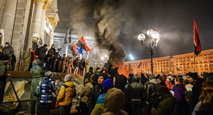 La policía ucraniana sigue en alerta por manifestaciones en Kiev