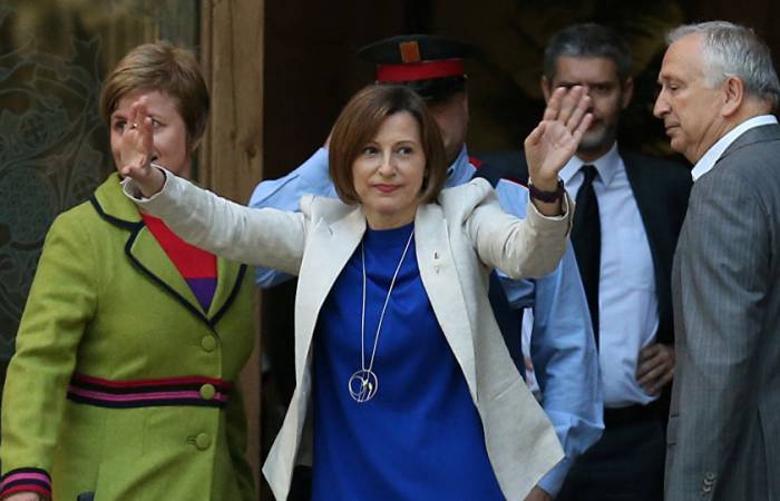 Jefa del Parlamento catalán declara ante el juez por un presunto delito de desobediencia
