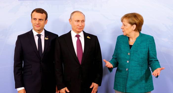 Putin, Merkel y Macron se reúnen en Hamburgo