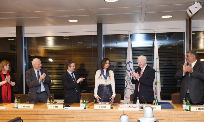 EOC awards Azerbaijani first lady with Order of Merit