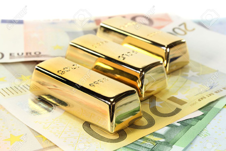 Gold price went down, Euro up on world markets