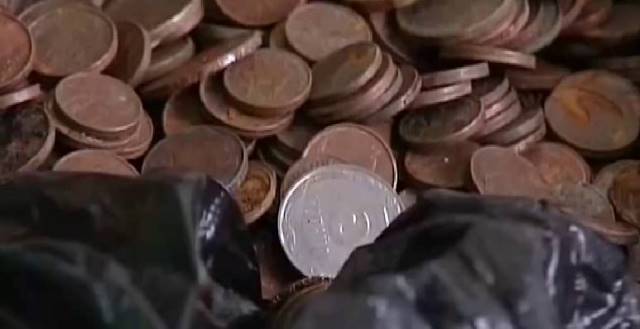 Zibillikdən 100 kiloqram qəpik tapıldı