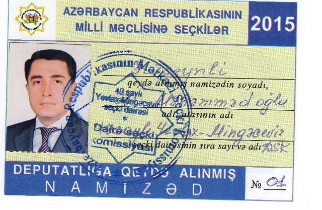 Daha bir deputatın namizədliyi qeydə alındı
