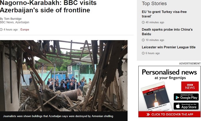 Les journalistes de la chaîne BBC ont visité les zones de première ligne de l`Azerbaïdjan - VIDEO