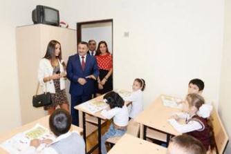 Leyla Aliyeva and Arzu Aliyeva visit several facilities in Baku