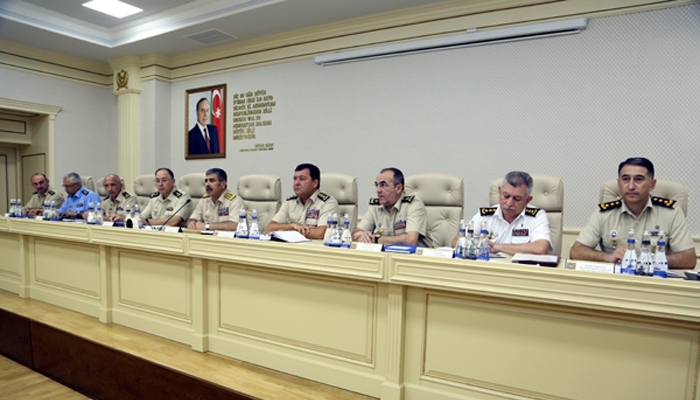 Azerbaijani defense minister holds enlarged meeting