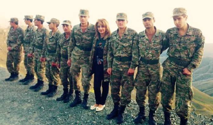 Armenian style encouragement - `Anahit`calls soldiers not to be afraid of Azerbaijani Army - PHOTOS