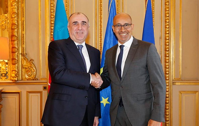 Le ministre azerbaïdjanais s`est entretenu avec Harlem Désir, secrétaire d`État chargé des affaires européennes