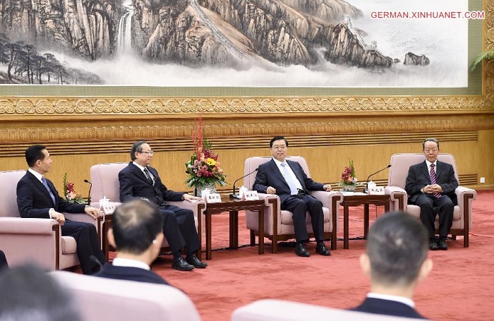 Zhang Dejiang trifft Hongkonger Delegation der Sicherheitseinheiten