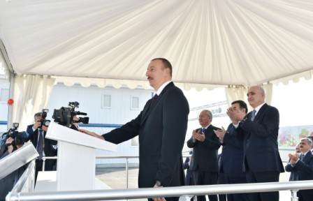 Prezident Şəmkirdə açılış etdi - FOTOLAR