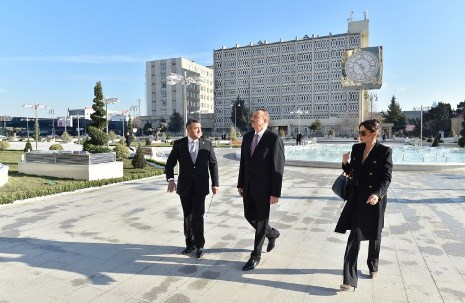 Prezident görülən işlərlə tanış oldu - FOTOLAR