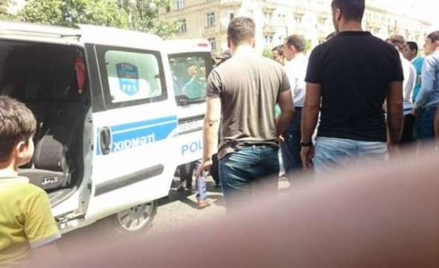 Tovuzda polisi döydülər