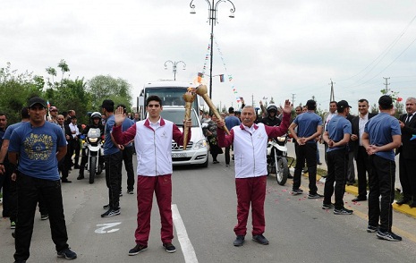 Journey of Baku 2015 Flame arrives in Beylagan - V?DEO