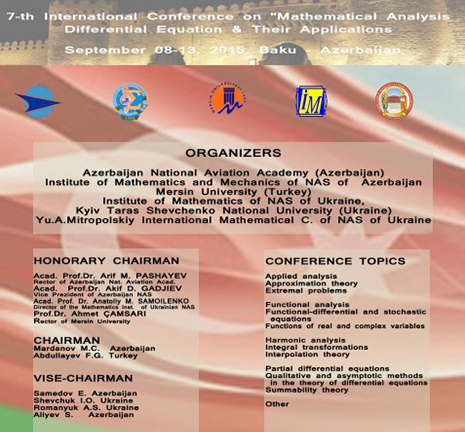 Baku to host international conference on "Mathematical analysis, differential equations and their application"