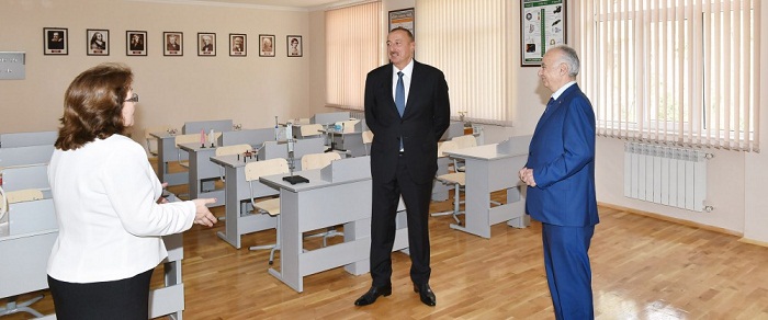 President Ilham Aliyev reviewed secondary school - PHOTOS