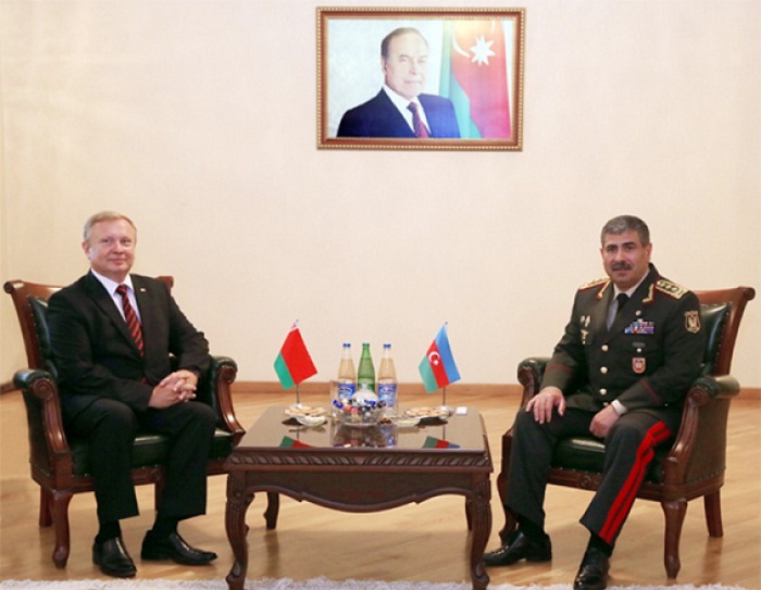 Azerbaijan`s Defense Minister meets incoming Belarus Ambassador