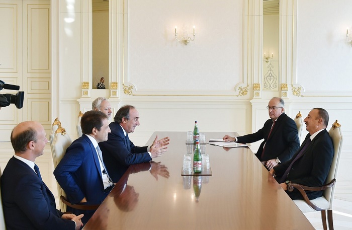 President Ilham Aliyev received a delegation led by the CEO of Italian Snam Company