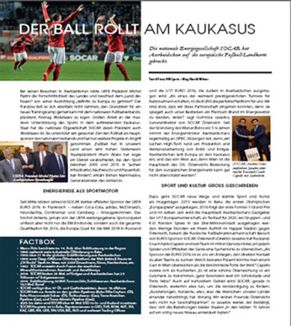 Austrian journal hails development of sport in Azerbaijan