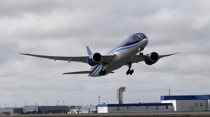 AZAL`s Boeing 787-8 carries out first flight from Baku to New York