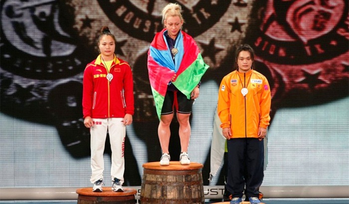 Azerbaijan`s Kostova wins weightlifting gold with world records