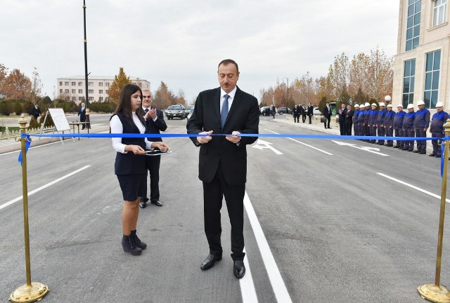 Naxçıvanda prezidentin iştirakı ilə yol açılışı - Fotolar
