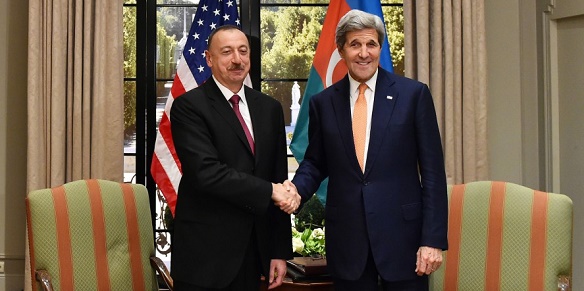 Vienne: entretien du président Ilham Aliyev avec le secrétaire d`Etat américain John Kerry