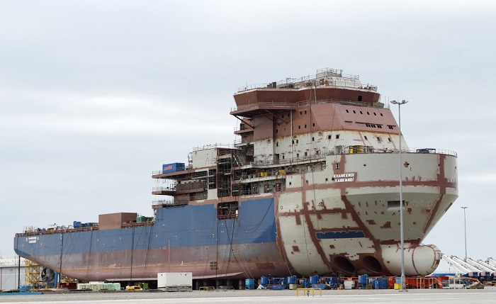 Neu gebautes Schiff “Khankendi“ vom Stapel gelaufen