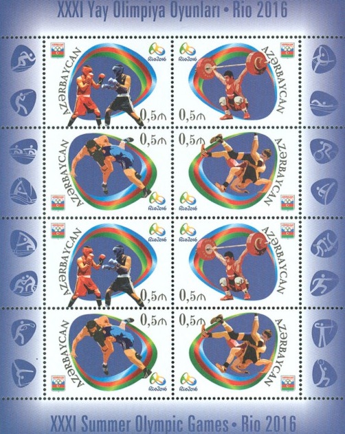 Azerbaijan releases postage stamps on Rio Olympic Games