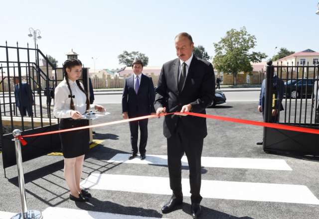  EL presidente Ilham Aliyev llegó a la región Gabala