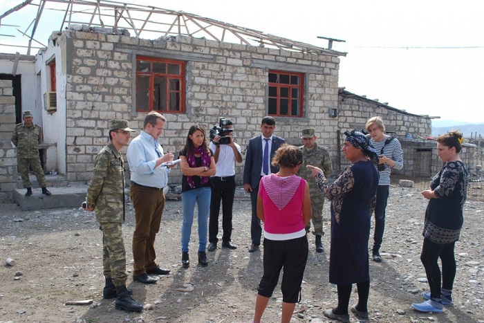 Finnish journalists visit Azerbaijani front line district